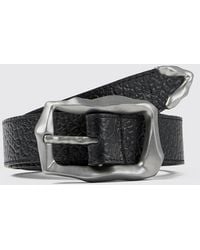 CAMPERLAB - Cinturón Ajustable De Piel Martillada Con Hebilla De Espiga - Lyst