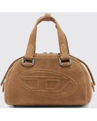 DIESEL - 1Dr Dome Suede Mini Handbag With Oval D Logo - Lyst
