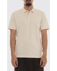 BOSS - Short-Sleeved Cotton Polo Shirt With Ribbed Collar And Two-Button Placket - Lyst