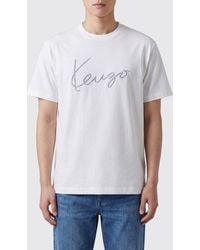 KENZO - Contrasting Logo Cotton T-Shirt - Lyst