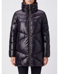 Herno - Knee-Length Quilted Nylon Down Jacket With High Collar - Lyst