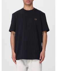 Fred Perry - Cotton Piqué T-Shirt With Embroidered Logo - Lyst