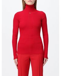 Elisabetta Franchi - Slim Fit Ribbed Viscose Knit Polo Neck With Logo - Lyst