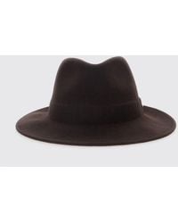 Twinset - Wide-Brimmed Wool Felt Hat With Metal Logo - Lyst