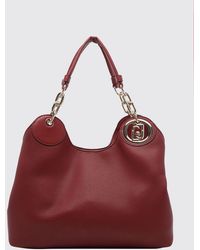 Liu Jo - Grained Faux Leather Shoulder Bag With Double Handle - Lyst