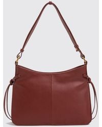 Twinset - Smooth Leather Shoulder Bag With Adjustable Handle And Webbing Details - Lyst