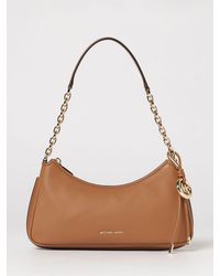 Michael Kors - Nolita Mittelgroße Clutch Aus Genarbtem Leder Mit Kette - Lyst