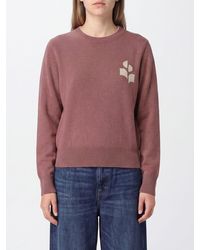 Isabel Marant - Cotton-Blend Crewneck Jumper With Contrast Logo - Lyst