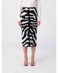 Moschino - Zebra-Print Knit Midi Pencil Skirt - Lyst