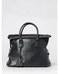 Maison Margiela - Medium 5Ac Calfskin And Suede Handbag - Lyst