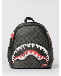 Sprayground - Scribble Shark Savage Saffiano Check Synthetic Leather Backpack - Lyst