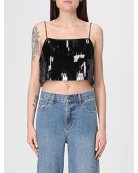 Self-Portrait - Cropped Top With Sequins - Lyst