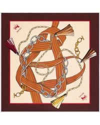 Celine - Printed Silk Twill Foulard - Lyst