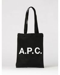 A.P.C. - Cotton Canvas Tote Bag - Lyst