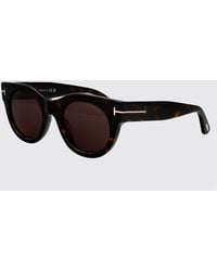 Tom Ford - Rounded Cat-Eye Acetate Sunglasses With Colored Lenses - Lyst