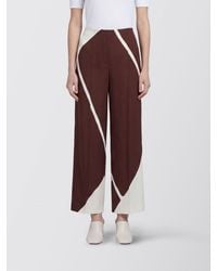 Alberta Ferretti - Printed Viscose Palazzo Trousers - Lyst