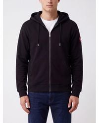 Canada Goose - Zipped Cotton Hoodie With Logo - Lyst