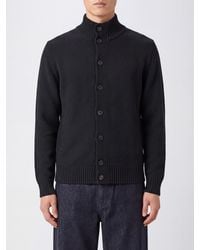 Zanone - Virgin Wool Turtleneck Cardigan With Ribbed Trims - Lyst