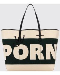 JW Anderson - Anchor Large Canvas Tote Bag With Double Handle And Logo Charm - Lyst