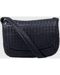 Bottega Veneta - Intrecciato Woven Nappa Leather Messenger Bag - Lyst