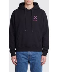 Off-White c/o Virgil Abloh - Relaxed Fit Arrow Logo Cotton Hoodie - Lyst