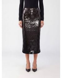 ROTATE BIRGER CHRISTENSEN - Recycled Polyester Sequin Pencil Midi Skirt With Slit - Lyst