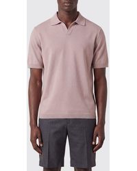 Herno - Polo De Manga Corta En Algodón Con Cuello Clásico Y Escote De Pico - Lyst