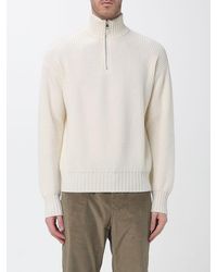 Diana Studio - Two-Tone Cotton Half-Zip Roll Neck Jumper - Lyst