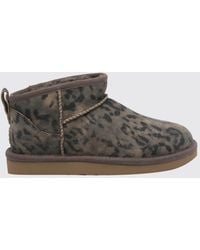 UGG - Classic Ultra Mini Animalier Print Suede Boots - Lyst