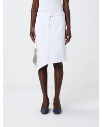 Lemaire - Asymmetric Denim Skirt - Lyst