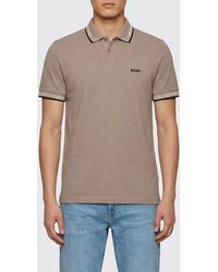 BOSS - Cotton Polo With Logo - Lyst