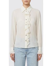 Alberta Ferretti - Silk Shirt With Ruffles - Lyst