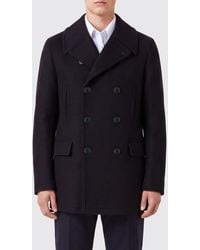 Tagliatore - Double-Breasted Knee-Length Wool Coat With Cuff Straps - Lyst