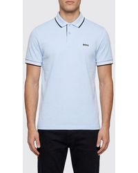 BOSS - Cotton Polo With Logo - Lyst