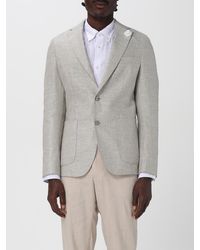 BOSS - Single-Breasted Linen Blend Blazer - Lyst