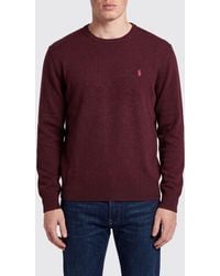 Polo Ralph Lauren - Wool Crewneck Jumper With Embroidered Pony Logo - Lyst