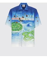 CASABLANCA - The Essential Experience Printed Silk Shirt - Lyst
