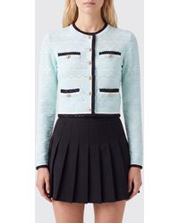 Self-Portrait - Button-Front Pointelle-Knit Cotton Cardigan - Lyst