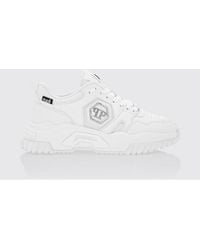 Philipp Plein - Leather And Mesh Sneakers - Lyst