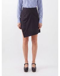 Vivienne Westwood - High-Waisted Asymmetrical Slim Fit Stretch-Cotton Mini Skirt - Lyst
