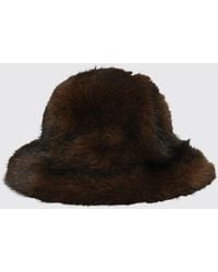 Liviana Conti - Faux Fur Hat With A Medium Brim - Lyst