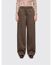 Ganni - Wool Wide Leg Trousers - Lyst