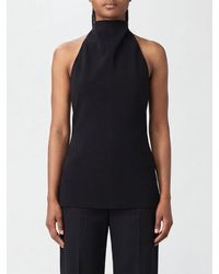 KHAITE - Off-The-Shoulder Halterneck Crêpe Turtleneck Top - Lyst