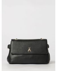 Patrizia Pepe - Flared Smooth Leather Shoulder Bag With Sliding Chain Handle - Lyst