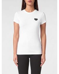 Philipp Plein - Slim Fit Jersey T-Shirt With Contrast Logo - Lyst