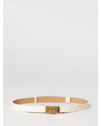Elisabetta Franchi - Hammered Leather Belt - Lyst