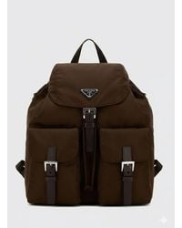 Prada - Medium Re-Nylon And Saffiano Leather Backpack - Lyst
