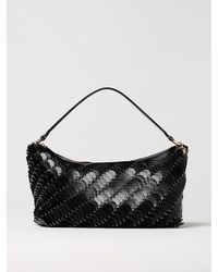 Rabanne - Embroidered Leather Bag With Metal Links - Lyst
