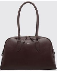 A.P.C. - Paloma Smooth Cowskin Hobo Bag With Printed Logo - Lyst
