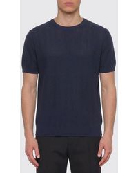 Giorgio Armani - Cotton Blend Crew Neck Sweater - Lyst